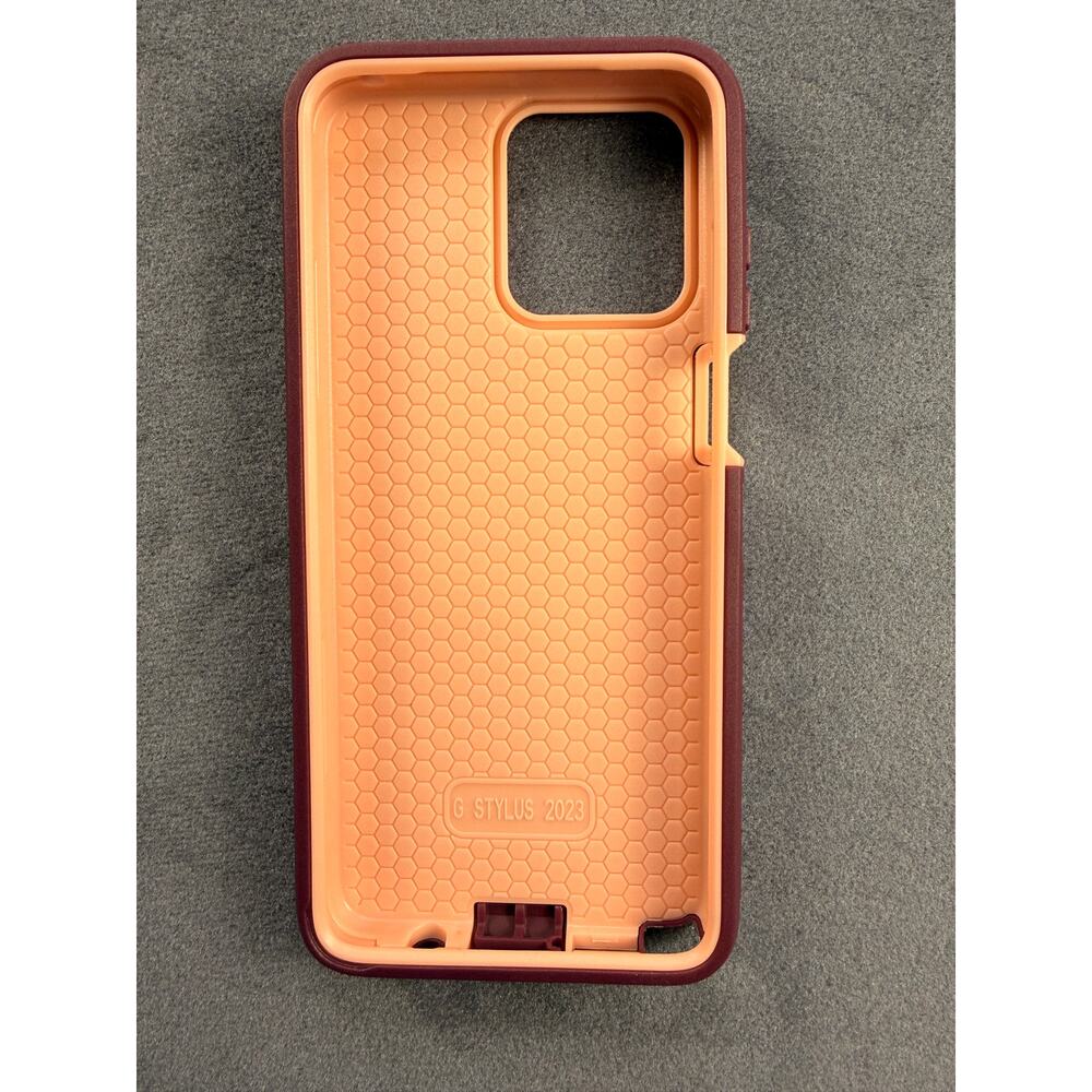 Phone Case (New) Onola Motorola Moto G 2023 Wine Red & Pink, 2 screen protectors - Picture 2 of 7
